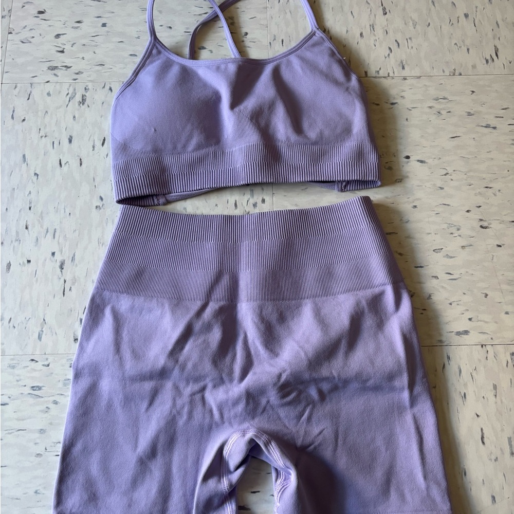 Cute purple workout set